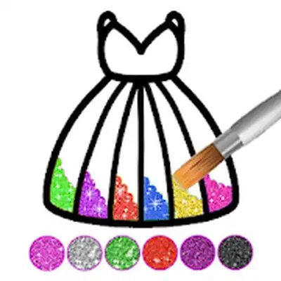 Download Glitter dress coloring and drawing book for Kids MOD APK [Pro Version] for Android ver. 5.0