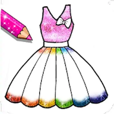 Glitter Dresses Coloring Book