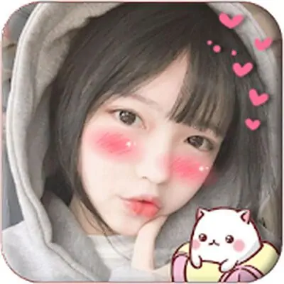 Blush: red cheeks, shy face, kawaii anime stickers
