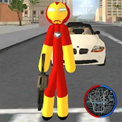 Download Iron Stickman Rope Hero Gangstar Crime MOD APK [Pro Version] for Android ver. 4.0