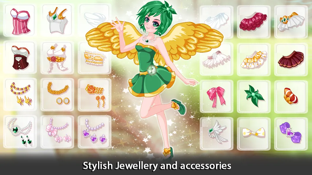 Dress Up Angel Anime Girl Game [МОД: Много монет, Открытые уровни и Мега MOD] Screenshot 3
