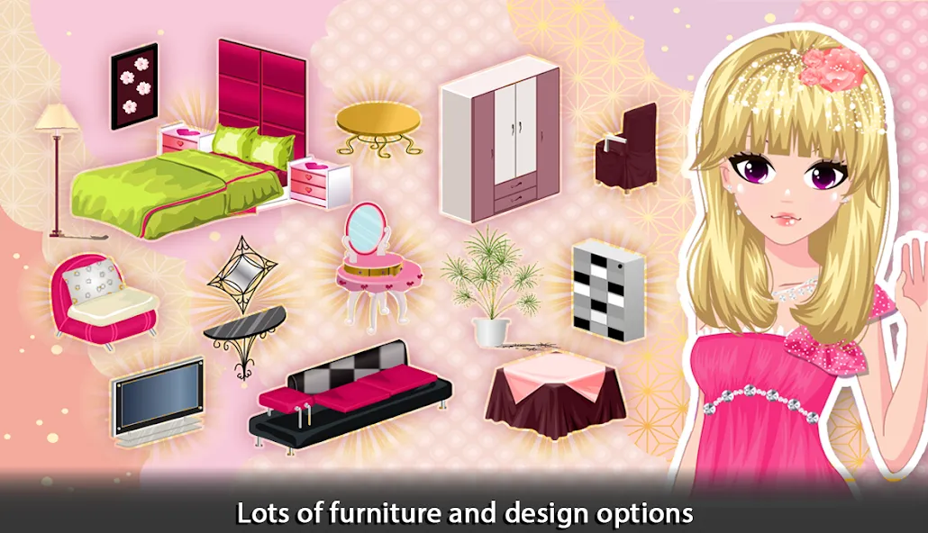 Girl Doll House - Room Design [МОД: Меню, Бесконечные монеты и Открытые уровни] Screenshot 3