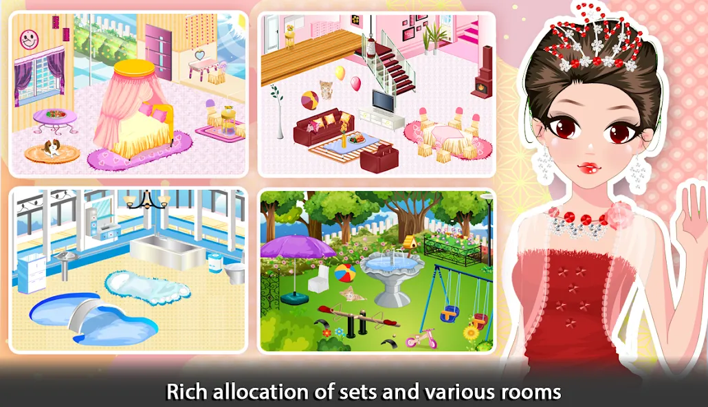 Girl Doll House - Room Design [МОД: Меню, Бесконечные монеты и Открытые уровни] Screenshot 4
