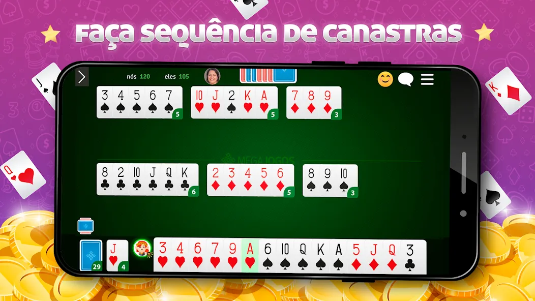 Buraco Online - Mano a Mano (Бурако Онлайн) [МОД: Все открыто, Дополнительные деньги и Меню MOD] Screenshot 5
