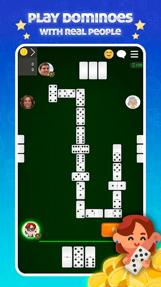 Dominoes Online - Classic Game (Домино Онлайн) [МОД: Меню, Бесконечные монеты и Открытые уровни] Screenshot 1