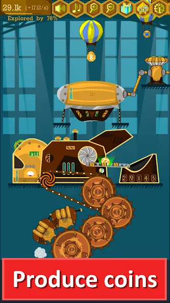 Steampunk Idle Gear Spinner (Стеампанк Идл Спиннер Фабрика) [МОД: Много монет, Открытые уровни и Мега MOD] Screenshot 2
