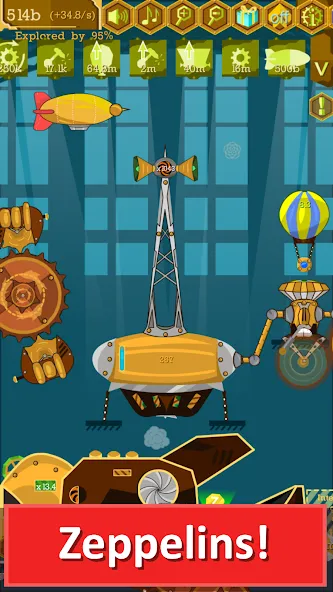 Steampunk Idle Gear Spinner (Стеампанк Идл Спиннер Фабрика) [МОД: Много монет, Открытые уровни и Мега MOD] Screenshot 4