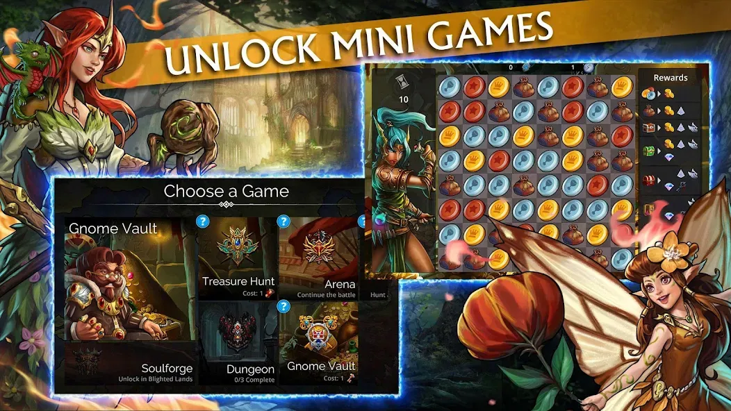 Gems of War - Match 3 RPG (Гемс оф Вар) [МОД: Много денег, Монет и Все открыто] Screenshot 3