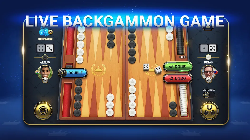 Backgammon Live - Online Games (Бэкгаммон Лайв) [МОД: Все открыто, Дополнительные деньги и Меню MOD] Screenshot 2