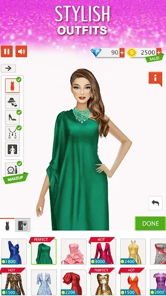 Fashion Stylist: Dress Up Game [МОД: Деньги, Монеты и Меню MOD] Screenshot 2