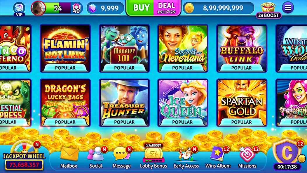 Jackpot Madness Slots Casino (Джекпотджой Слоты) [МОД: Много денег, Монет и Все открыто] Screenshot 5