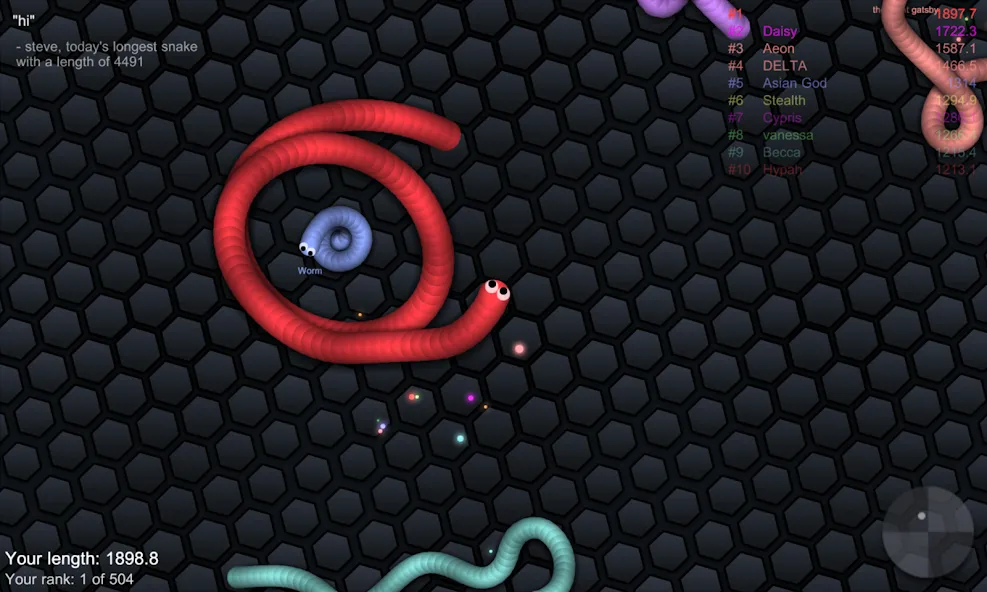 slither.io [МОД: Все открыто, Дополнительные деньги и Меню MOD] Screenshot 4