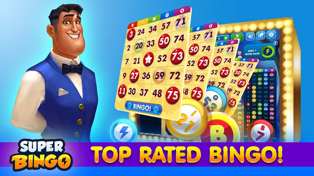 Super Bingo HD - Bingo Games (упер Бинго ) [МОД: Много денег, Монет и Все открыто] Screenshot 1