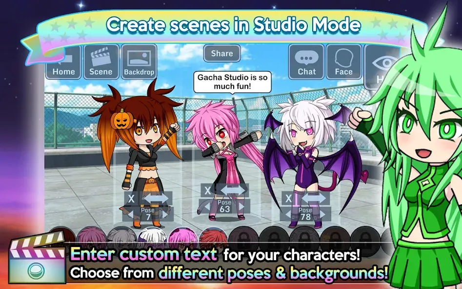 Gacha Studio (Anime Dress Up) (Гача Студио) [МОД: Меню, Бесконечные монеты и Открытые уровни] Screenshot 3