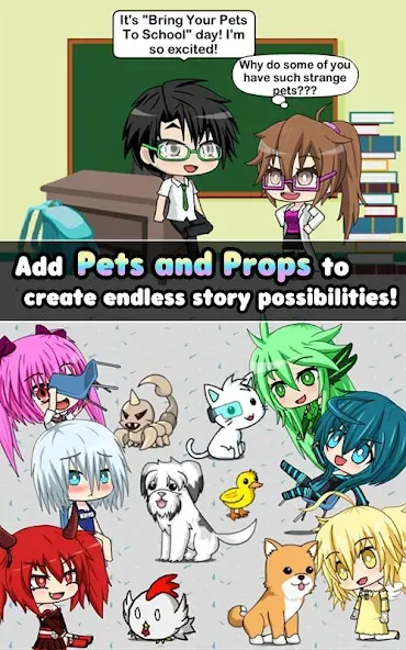 Pocket Chibi - Anime Dress Up (Покет Чиби) [МОД: Деньги, Монеты и Меню MOD] Screenshot 4