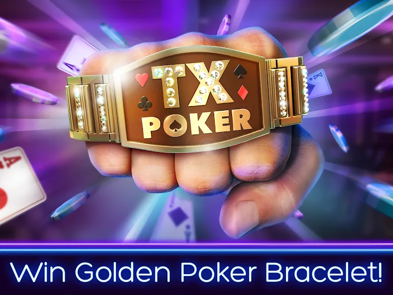 TX Poker - Texas Holdem Poker [МОД: Меню, Бесконечные монеты и Открытые уровни] Screenshot 1