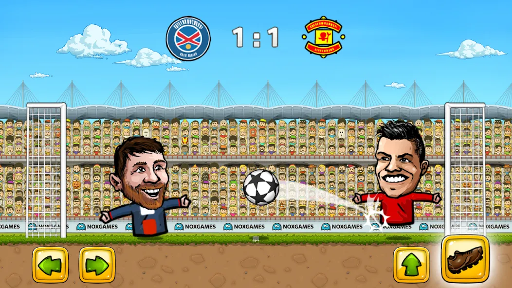 Puppet Soccer: Champs League (Паппет Соккер) [МОД: Меню, Бесконечные монеты и Открытые уровни] Screenshot 2