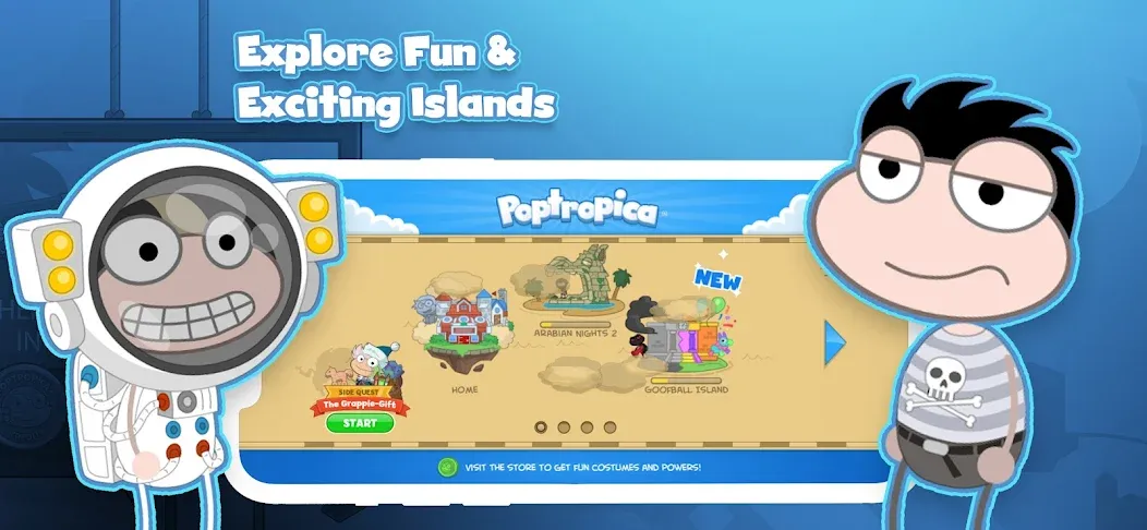 Poptropica: Fun Kids Adventure (Поптропика) [МОД: Бесконечные деньги, Монеты и Мега MOD] Screenshot 1