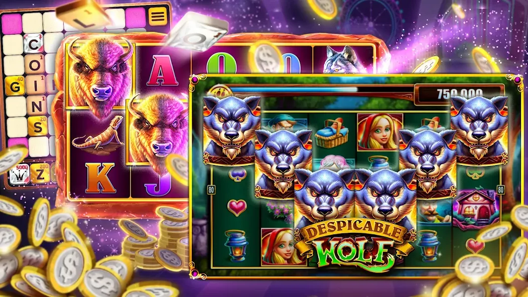 Vegas Downtown Slots & Words [МОД: Деньги, Монеты и Меню MOD] Screenshot 1
