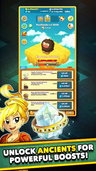 Clicker Heroes - Idle RPG (Кликер Герои) [МОД: Много монет, Открытые уровни и Мега MOD] Screenshot 1