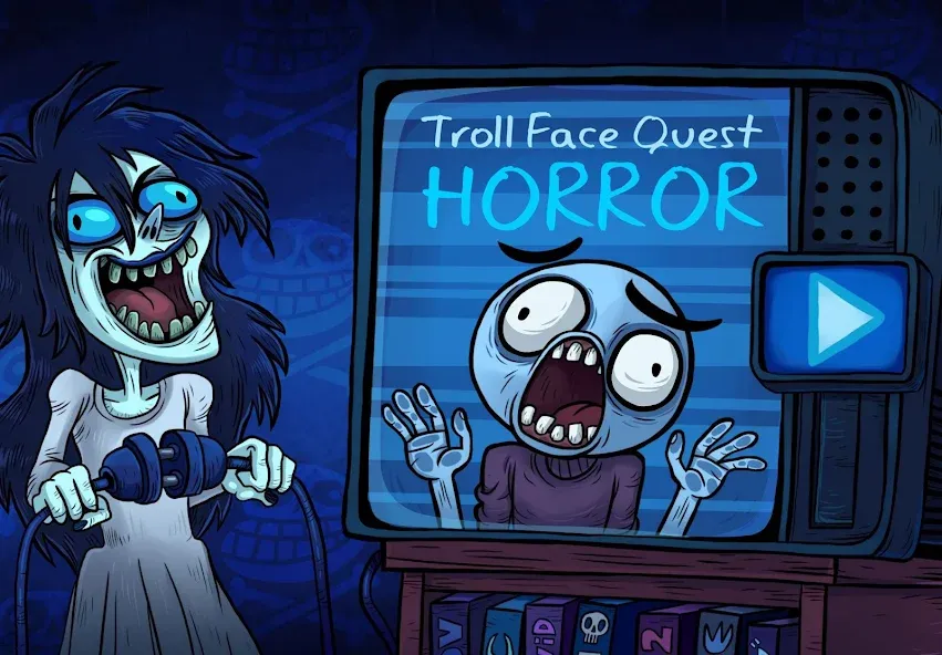 Troll Face Quest: Horror (Тролл Фейс Квест Хоррор) [МОД: Все открыто, Дополнительные деньги и Меню MOD] Screenshot 1