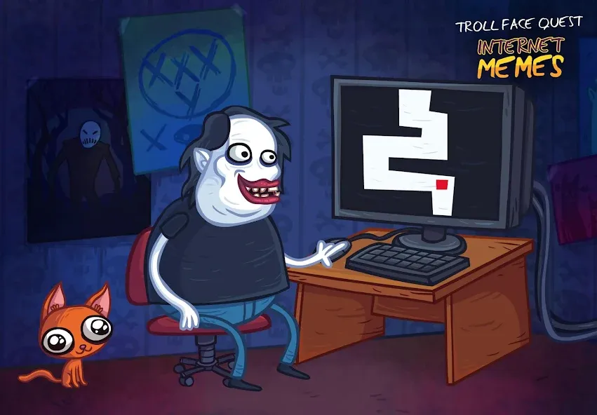 Troll Face Quest Internet Meme (Тролль Фейс Квест Интернет Мем) [МОД: Все открыто, Дополнительные деньги и Меню MOD] Screenshot 1