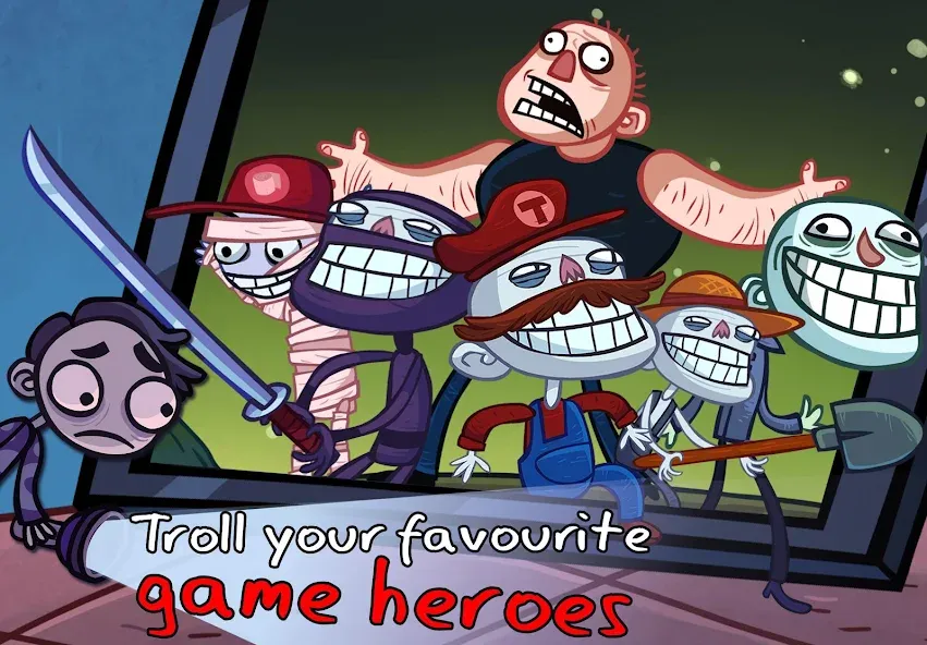 Troll Face Quest: Video Games (Тролл Фейс Квест Видеоигры) [МОД: Все открыто, Дополнительные деньги и Меню MOD] Screenshot 2