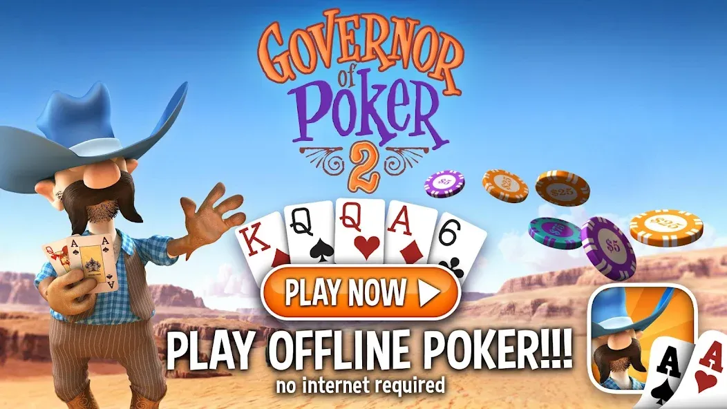Governor of Poker 2 - Offline [МОД: Деньги, Монеты и Меню MOD] Screenshot 1