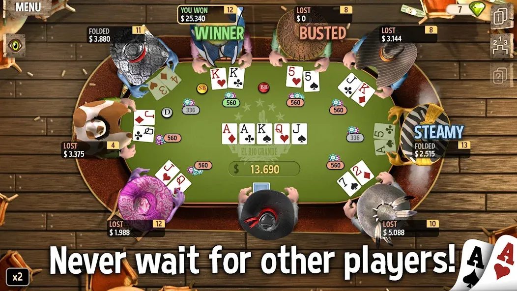 Governor of Poker 2 - Offline [МОД: Деньги, Монеты и Меню MOD] Screenshot 2