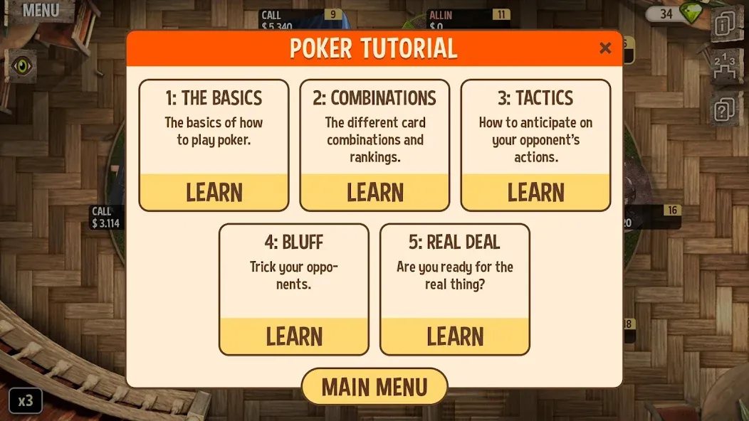 Learn Poker - How to Play [МОД: Меню, Бесконечные монеты и Открытые уровни] Screenshot 3