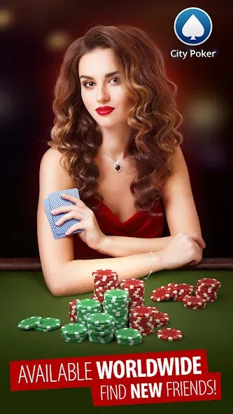 City Poker: Holdem, Omaha (Сити Покер) [МОД: Бесконечные деньги, Монеты и Мега MOD] Screenshot 1