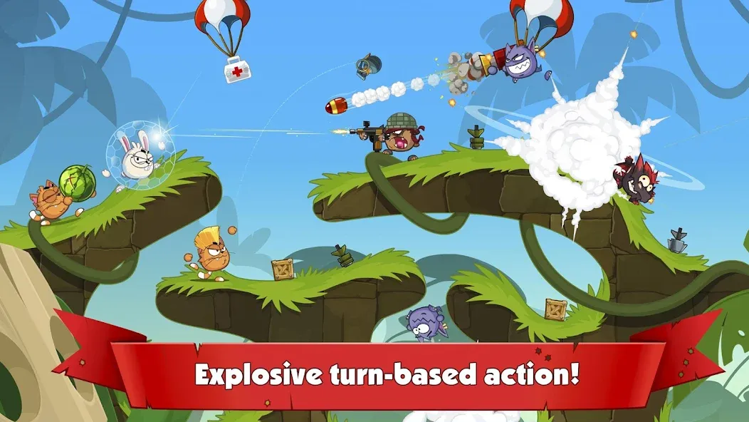 Wormix: PvP Tactical Shooter (Вормикс) [МОД: Все открыто, Дополнительные деньги и Меню MOD] Screenshot 1