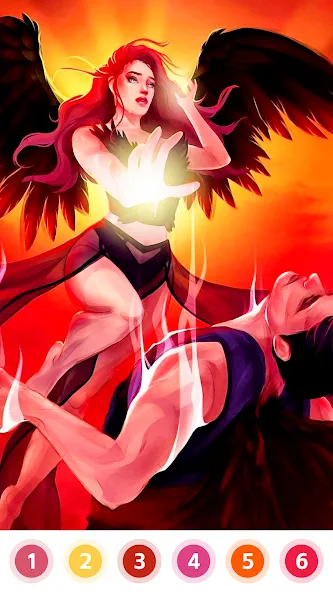 Angel & Devil Paint by Number [МОД: Много денег, Монет и Все открыто] Screenshot 4