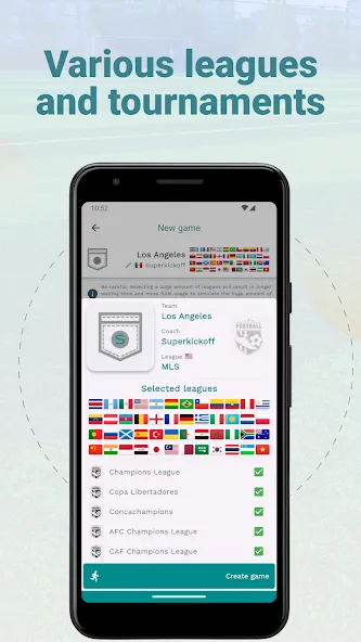 Superkickoff - Soccer manager (уперкикофф) [МОД: Много денег, Монет и Все открыто] Screenshot 2