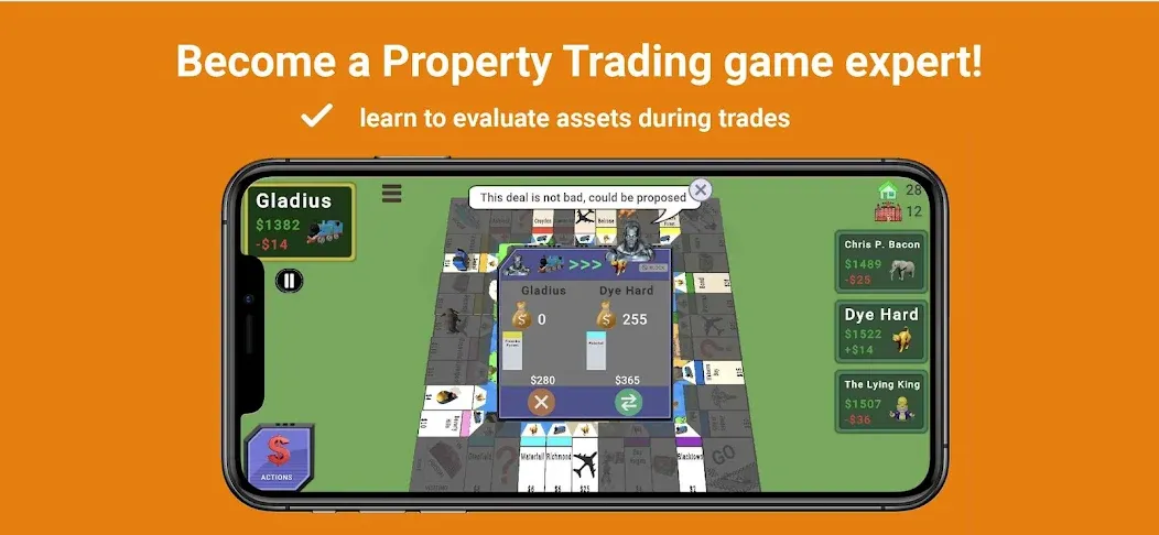 Quadropoly - Monopolist Tycoon [МОД: Много монет, Открытые уровни и Мега MOD] Screenshot 5