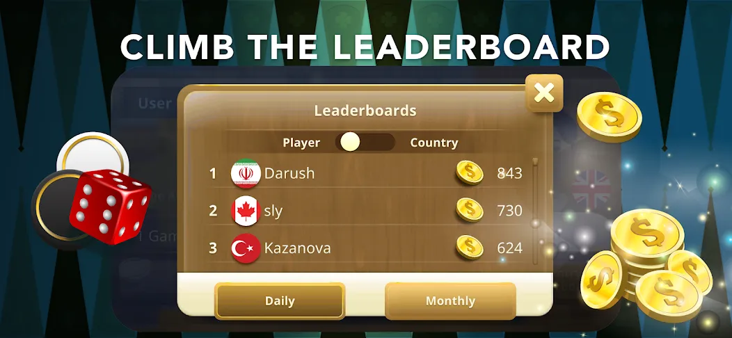 Backgammon Classic + Online [МОД: Деньги, Монеты и Меню MOD] Screenshot 5