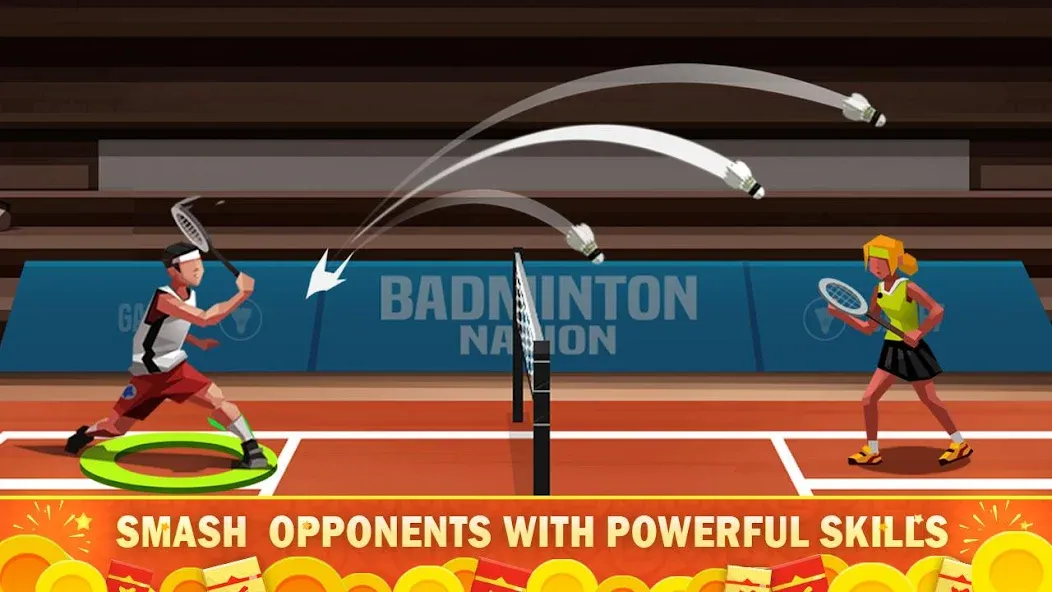Badminton League [МОД: Много монет, Открытые уровни и Мега MOD] Screenshot 2