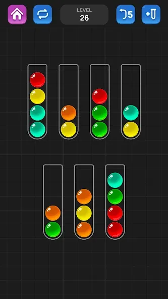 Ball Sort Puzzle - Color Game [МОД: Много монет, Открытые уровни и Мега MOD] Screenshot 1