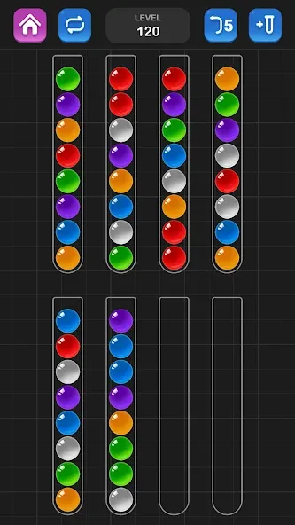 Ball Sort Puzzle - Color Game [МОД: Много монет, Открытые уровни и Мега MOD] Screenshot 2