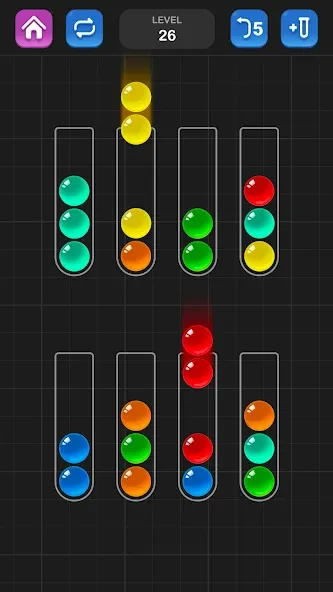 Ball Sort Puzzle - Color Game [МОД: Много монет, Открытые уровни и Мега MOD] Screenshot 3