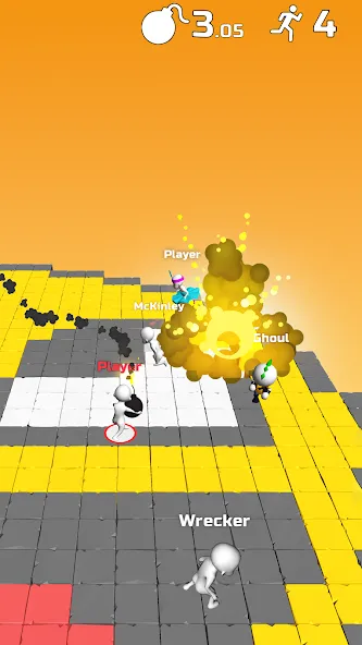 Do Not Boom .io - Tag io game [МОД: Меню, Бесконечные монеты и Открытые уровни] Screenshot 4
