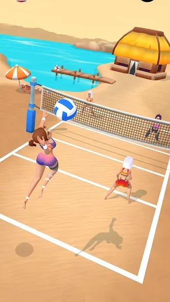 Beach Volleyball Game (Бичволлейбол игра) [МОД: Все открыто, Дополнительные деньги и Меню MOD] Screenshot 1