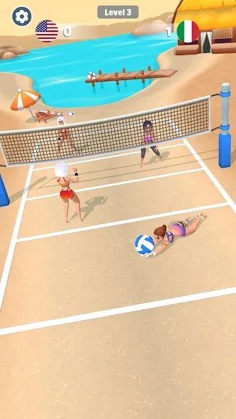 Beach Volleyball Game (Бичволлейбол игра) [МОД: Все открыто, Дополнительные деньги и Меню MOD] Screenshot 3