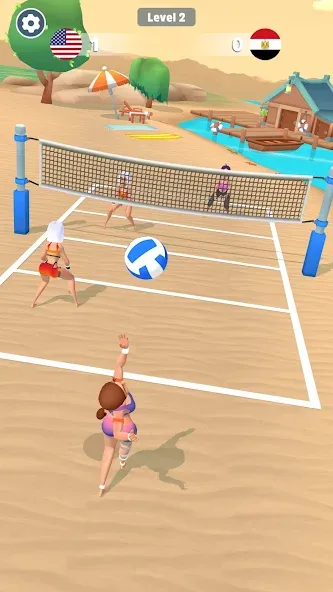 Beach Volleyball Game (Бичволлейбол игра) [МОД: Все открыто, Дополнительные деньги и Меню MOD] Screenshot 4