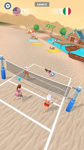 Beach Volleyball Game (Бичволлейбол игра) [МОД: Все открыто, Дополнительные деньги и Меню MOD] Screenshot 5