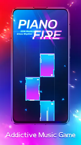 Piano Fire: Edm Music & Piano (Пиано Файр) [МОД: Меню, Бесконечные монеты и Открытые уровни] Screenshot 1