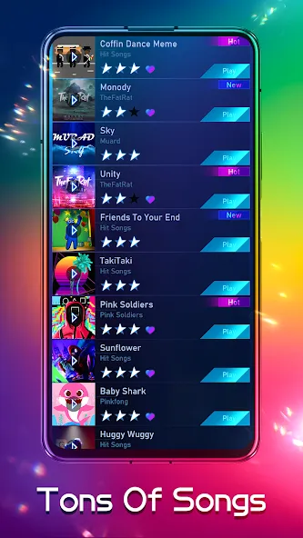 Piano Fire: Edm Music & Piano (Пиано Файр) [МОД: Меню, Бесконечные монеты и Открытые уровни] Screenshot 4