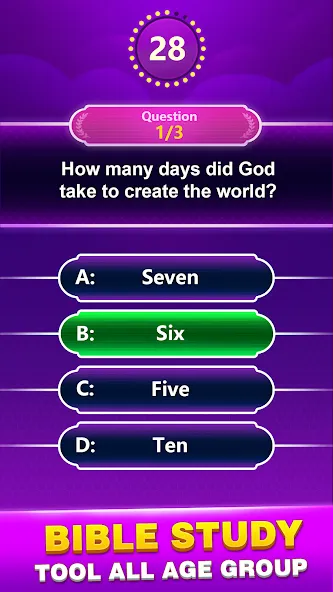 Bible Trivia - Word Quiz Game (Библейская викторина) [МОД: Много денег, Монет и Все открыто] Screenshot 1