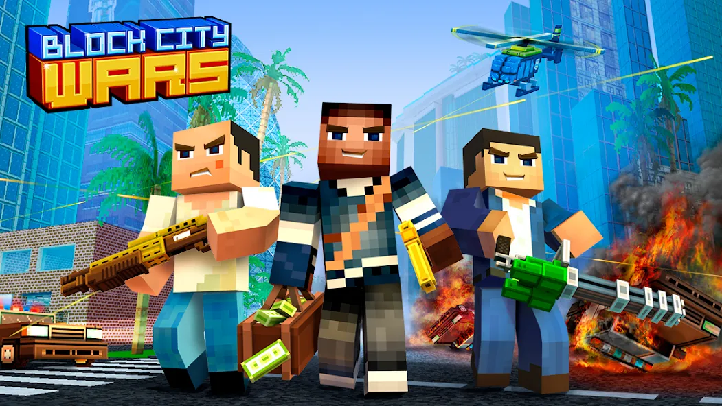 Block City Wars: Pixel Shooter (Блок Сити Варс) [МОД: Деньги, Монеты и Меню MOD] Screenshot 1