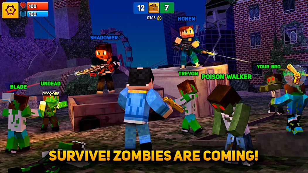 Block City Wars: Pixel Shooter (Блок Сити Варс) [МОД: Деньги, Монеты и Меню MOD] Screenshot 4